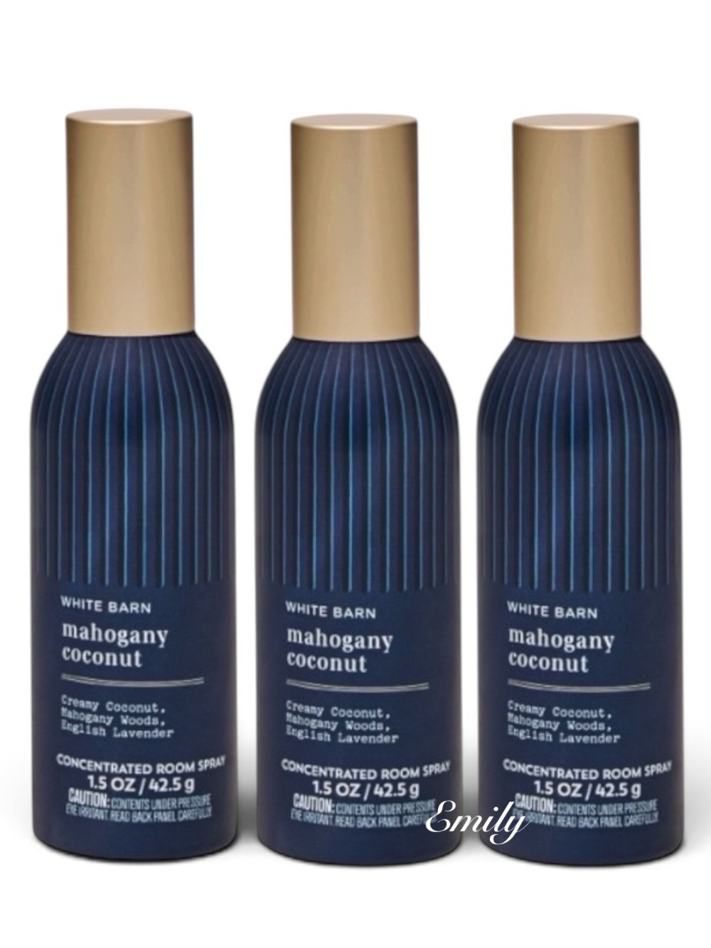 3X Bath & Body Works MAHOGANY COCONUT Concentrated Room Sprays